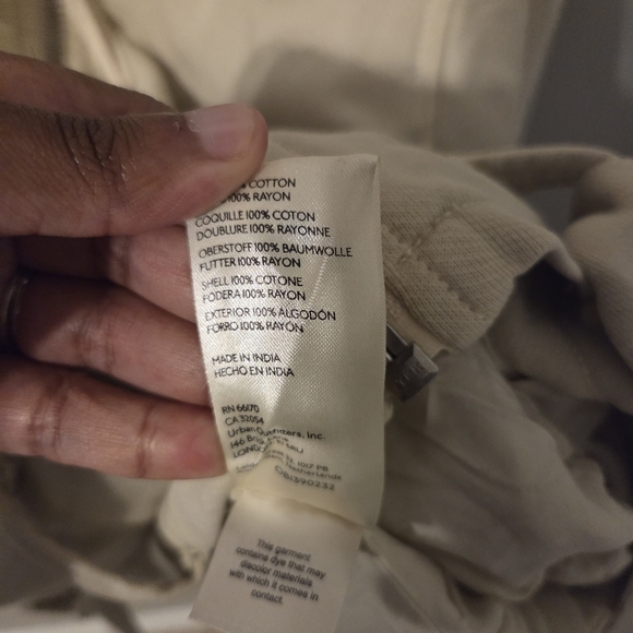 We the Free Women's Boho Grunge Oversized Casual Tan Rebel Knit Moto Jacket Sz L - Picture 8 of 8